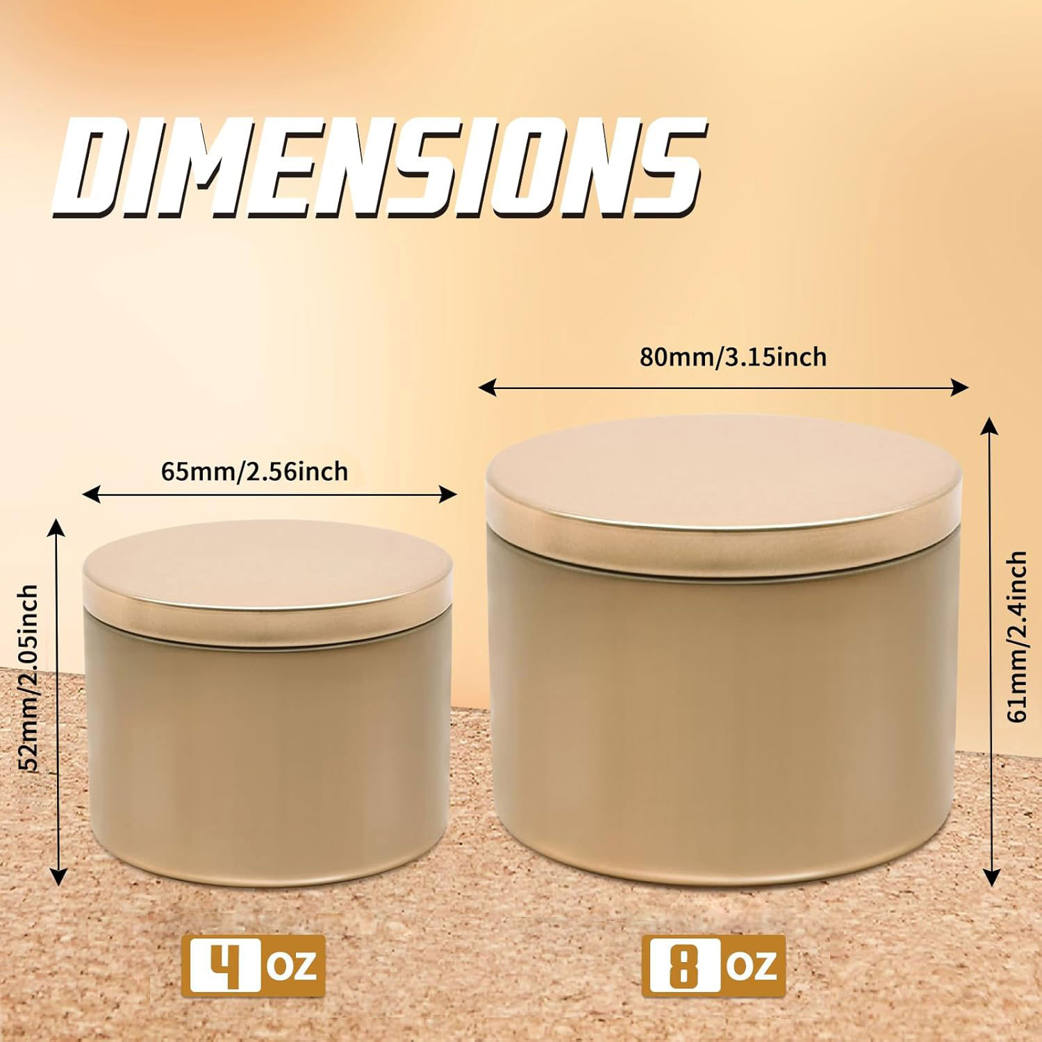 Champagne gold with champagne gold lid