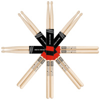 Factory Custom American Hickory Drumsticks 5A 5B 7A Wooden Drum Sticks with Logo Printing OEM Small Quantity Order