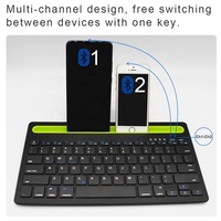Keyboard Nirkabel Mini dan Mouse Combo, Keyboard Mouse BT Isi Ulang untuk iPad, Ponsel, Tablet, Laptop