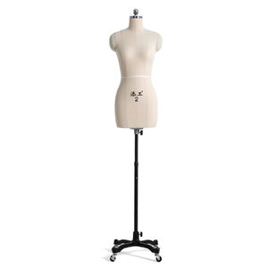<span class=keywords><strong>Mannequin</strong></span> de modèle de <span class=keywords><strong>couture</strong></span> réglable de style support pour femme avec des caractéristiques de tête et de bras pour adultes en tissu - Product Image 2