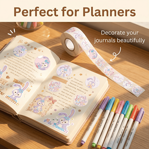 Pegatinas Redondas de Dibujos Animados, Resistentes al Agua, con Adhesivo Fuerte, Estampado Dorado, Logotipo Personalizado, Pegatinas Artesanales - Product Image 5