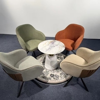 Fauteuil pivotant moderne en tissu 8133, fauteuil d'appoint rembourré, fauteuil de détente pour salon, meubles de maison