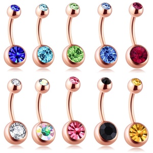 <span class=keywords><strong>Piercing</strong></span> all'<span class=keywords><strong>Ombelico</strong></span> in Acciaio Inox 316L con Cristalli, Gioielli Trendy Unisex per Bambini e Matrimoni - Product Image 5