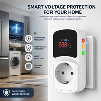 Protector de Voltaje para TV y Refrigerador, Tipo Enchufe Europeo ZHNL, Protección Contra Bajo y Alto Voltaje, Regulador de Voltaje de CA 230V