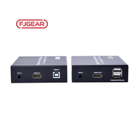 Fjgear FJ-HKV150 kabel tunggal Full HD 150m, aksesori Audio & Video ekstender HDMI melalui Cat5/6 untuk