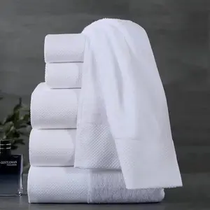 Handuk handuk muka salon kecantikan, handuk mandi tebal menyerap katun Hotel putih khusus