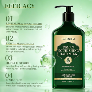 Leche Nutritiva para el Cuidado del Cabello Usman Personalizada - Tratamiento para el Crecimiento y Reparación del Cabello - Fórmula 100% Natural y Orgánica - Product Image 5