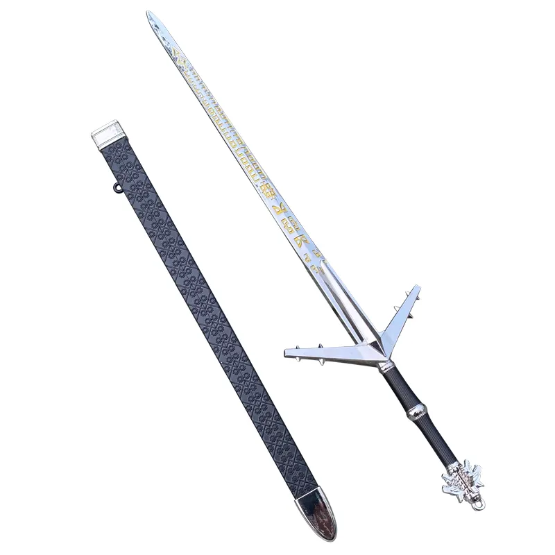 High Quality 30cm Wild Hunt Game Model Geralt's Steel Sword Metal Katana for Cosplay