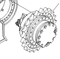 Conjunto de Transmisión Final Komatsu D31EX-21 D31PX-21 D37EX-21 D37PX-21, Pieza para Bulldozer 11Y-27-10301 11Y-27-10401, Motor Hidráulico de Traslación - Product Image 4