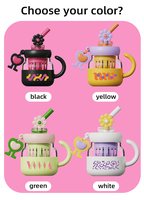 COCOSMILE marque qualité fille amour vente chaude 2025 nouveau verres jolie tasse en verre 800ml tasse en verre borosilicate avec infuseur