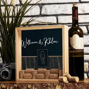 Wall Wine Corks Collector decorative Shadow Box Champagne Corks Display Case Beer Bottle Caps Memory Frame Birthday Gifts