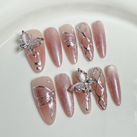 Uñas Postizas de Diseño Personalizado con Empaque al por Mayor, de Acrílico, Hechas a Mano con Diamantes, para Vendedores al por Mayor