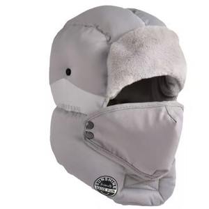 Gorro Lei Feng para hombre, gorro de invierno cálido a prueba de viento para esquí, gorro de ciclismo al aire libre con forro polar grueso, gris, negro, azul marino - Product Image 2