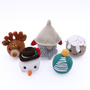 New cross-border <b>Christmas</b> dolls, handmade knitted yarn, cute home decorations, <b>Christmas</b> holiday yarn dolls - Product Image 1