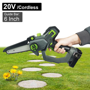 Vertak 20V batterie lithium rechargeable 6 pouces <span class=keywords><strong>mini</strong></span> tronçonneuse <span class=keywords><strong>sans</strong></span> <span class=keywords><strong>fil</strong></span> portable DIY scie à chaîne électrique - Product Image 1
