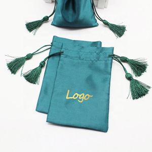Customized Satin Drawstring Pouch with Logo Satin Jewellery Collection Packaging <b>Bag</b> with <b>Personalised</b> Logo - Product Image 2