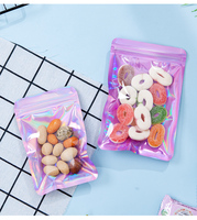 Pochettes en Mylar pour cadeaux, pièces, petites pochettes plates à fermeture éclair, en aluminium, pour les bijoux et les cadeaux
