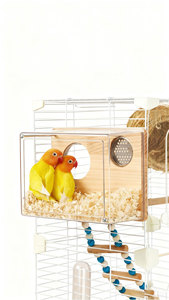 Trong Suốt Bằng Gỗ Chim Perch Ấm Vẹt Chăn Nuôi Hộp Với Treo Tính Năng Bền & Tái Sử Dụng Bird Nguồn Cung Cấp - Product Image 2