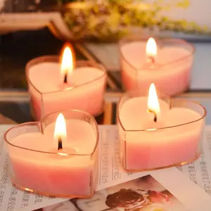 心形茶灯蜡烛浪漫爱情蜡烛情人节婚礼装饰派对礼品蜡烛