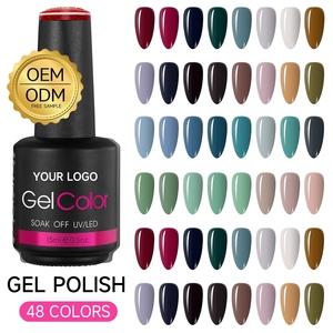 Fournitures professionnelles pour ongles OEM, couleurs mélangées personnalisées, peinture à ongles longue durée, haute pigmentation, faible MOQ, vernis à ongles en gel pour salon - Product Image 1