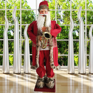 Vente en gros de saxophone électrique de Noël de 1,8 m avec musique et souffle, ornement de Père Noël - Product Image 2