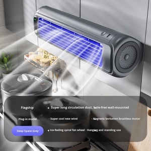 Ventilateur tour silencieux portable à air froid turbo-pressurisé avec souffleur tangentiel de type climatiseur, rechargeable 2000 mAh, pour refroidissement vertical - Product Image 6