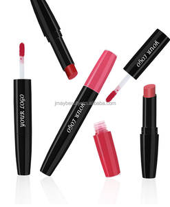 2 en 1 Kit de maquillage pour les lèvres Vente en gros Personnalisé Moist Lipgloss Waterproof Soft Nude Vegan Smooth Creamy Matte Lipstick - Product Image 1