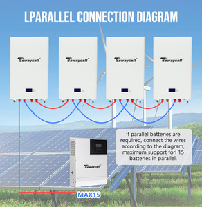 Système de stockage solaire hybride intelligent pour toute la maison, 10 kWh, 48 V, 200 Ah, cellules LiFePO4 prismatiques, pour autoconsommation domestique - Product Image 5
