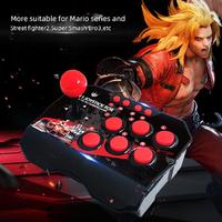 Joystick clásico 4 en 1 Elite con cable, botón turbo, motor de vibración, para juegos de lucha, mesa basculante, juegos de arcade, Smart TV, PC, material ABS