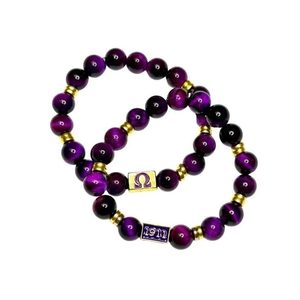 Braccialetto Elastico Personalizzabile con Perline e Lettere Greche Omga Psi Phi - Product Image 3