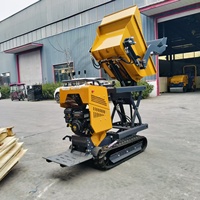 Mini-dumper KUUGAO 550 kg homologué CE avec moteur essence Briggs&Stratton 6,5 CV et pompe hydraulique Hengli – Composants essentiels pour l'exploitation minière