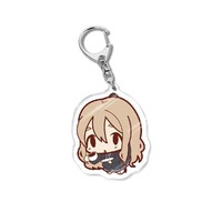 Porte-clés personnalisé en acrylique avec personnage d'anime kawaii, breloque avec fermoir à ressort pour la décoration de sac à dos