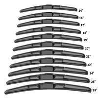 Limpiaparabrisas híbrido de viga plana con alerón y silicona/borde, compatible con Roadster y el 95% de los vehículos tropicales/alpinos. Venta al por mayor disponible.