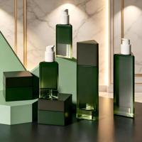 Pot à crème triangulaire en verre 30g/50g, flacon de sérum/lotion 100ml/120ml, emballages cosmétiques pour échantillons de soins de la peau