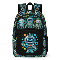 Mochila Escolar Infantil de Dibujos Animados OEM de Fábrica, Poliéster, Gran Capacidad, Cierre de Cremallera, Logotipo Personalizado para Niñas y Niños, Uso Escolar Primario