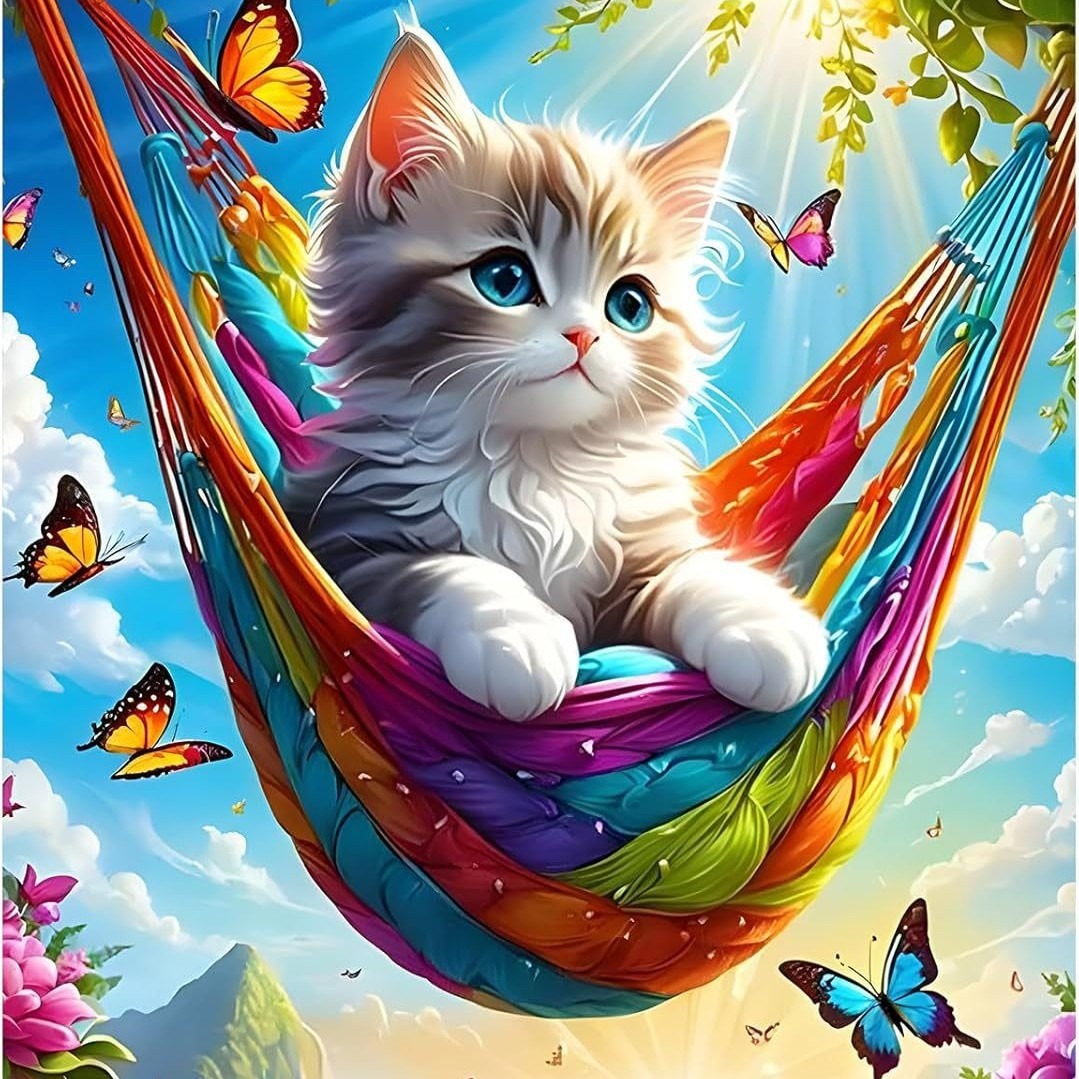 Алмазная живопись «Котенок»