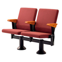 Chaises de théâtre, d'école et d'auditorium modernes, rembourrées en tissu, rétractables, fabriquées en Chine