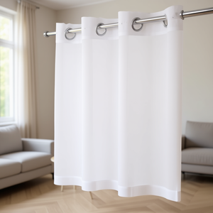 Rideau en organza Carla Depot 250x280 cm translucide avec anneaux, lot de 2, style minimaliste - Product Image 2