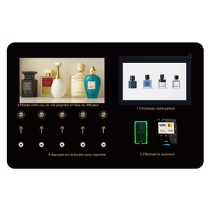 ระบบเครื่องจำหน่ายน้ำหอมอัตโนมัติขนาด 10.1 นิ้ว พร้อม SDK สำหรับร้านค้า ร้านตัดผม รองรับภาษาฝรั่งเศส 5 ภาษา - Product Image 1