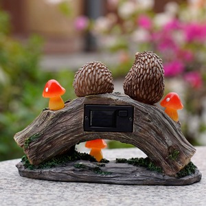 Ornamenti da <span class=keywords><strong>giardino</strong></span> in resina graziosi <span class=keywords><strong>riccio</strong></span> luce solare da <span class=keywords><strong>giardino</strong></span> cartone animato lanterna animale statuette <span class=keywords><strong>giardino</strong></span> cortile decorazione balcone - Product Image 4
