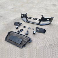 Kit carrosserie pare-chocs avant style RS4 avec calandre nid d'abeille, feux antibrouillard et lèvre avant pour Audi A4 S4 B8.5 2013-2016 (Stock US)
