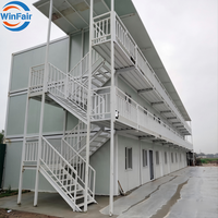 Maison modulaire préfabriquée pliable à 3 étages WinFair Nepal à faible coût pour camp de travail et dortoir