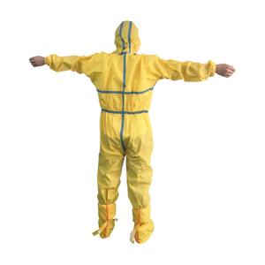 Pasokan sampel pakaian pelindung kimia kuning uniseks, pakaian kerja bensin kimia keamanan seluruh tubuh - Product Image 3