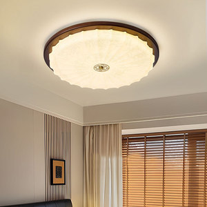 Vintage Style All Copper Solid Wood <b>Ceiling</b> <b>Light</b> Led 10-15 Sqm Bedroom Living Room Study Full Spectrum Eye Protecting - Product Image 3