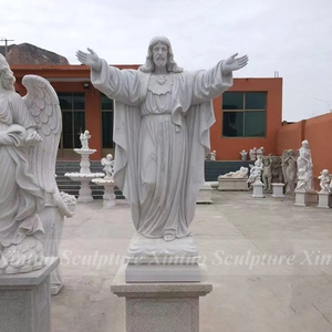 High Quality Marble Outdoor Garden Life Size Catholic Scared Heart Jesus Christ <b>Statues</b> Catholic Catholic <b>Statues</b> Catholi - Product Image 1