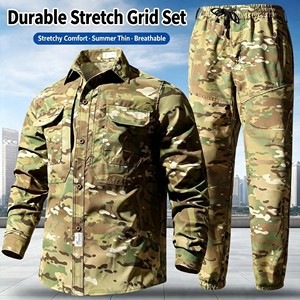 Ensemble <span class=keywords><strong>de</strong></span> protection professionnelle d'été pour hommes, léger, respirant, séchage rapide, extensible, anti-UV, en polyester - Product Image 5