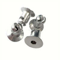 Boutons à quart de tour en aluminium argenté Allen Head 7/16 x 0,500 pouces, vis à tête fraisée, attaches, pièces de voiture de course