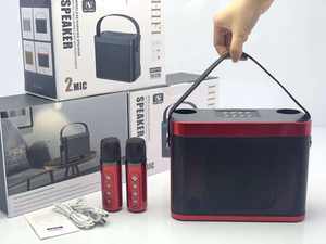 Vente en gros Haut-parleur de caisson de basses avec double microphones YS-219 de karaoké sans fil portable pour fête à la maison KTV - Product Image 2