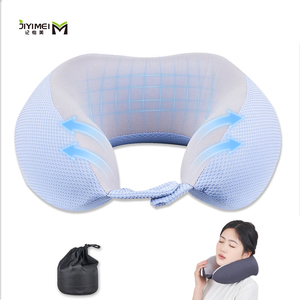 Jiyimei YM-U232-1 Nouveauté 2025 Oreiller de voyage ergonomique portable en mousse à mémoire de forme en forme de U, lavable, pour le soutien du cou en avion et au bureau - Product Image 1