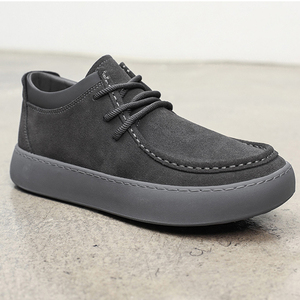 Nuove <span class=keywords><strong>Sneakers</strong></span> Retrò da <span class=keywords><strong>Uomo</strong></span> in Pelle Scamosciata con Lacci, Suola Morbida in Gomma, Scarpe Casual Traspiranti in Vera Pelle - Product Image 4